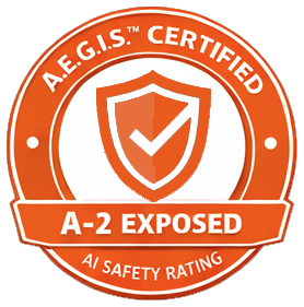 Sigillo A.E.G.I.S.™ Certified: valutazione di sicurezza AI A-2 Exposed